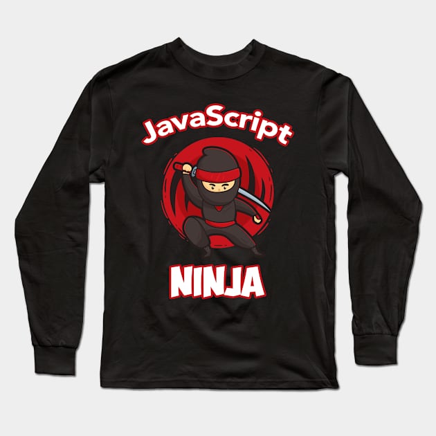 JavaScript Programmer Ninja Long Sleeve T-Shirt by vladocar